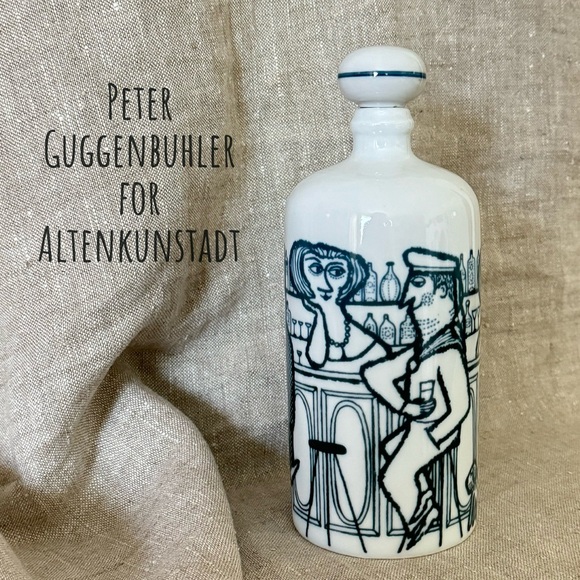 MCM Other - MCM bar scene decanter Peter Guggenbuhler for Altenkunstadt
